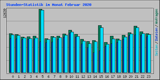 Stunden-Statistik im Monat Februar 2020