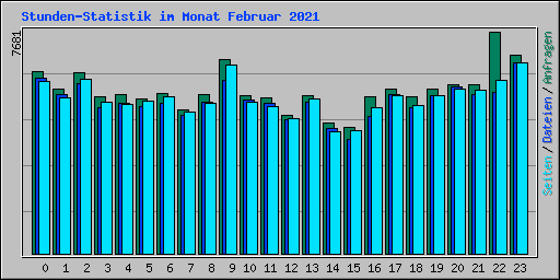 Stunden-Statistik im Monat Februar 2021